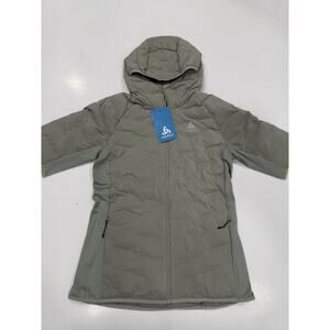 Odlo Zeroweight Insulator Hybrid Mid Layer Zip Hoodie, Womens Size S Jacket $195